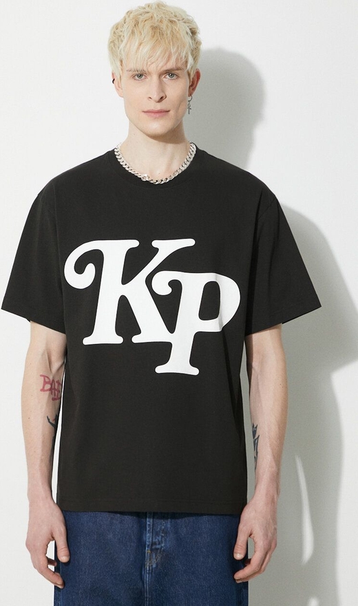 Czarny t-shirt Kenzo w młodzieżowym stylu z bawełny z nadrukiem