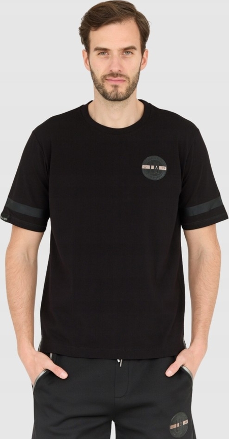 Czarny t-shirt La Martina w stylu casual
