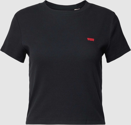 Czarny t-shirt Levis z okrągłym dekoltem