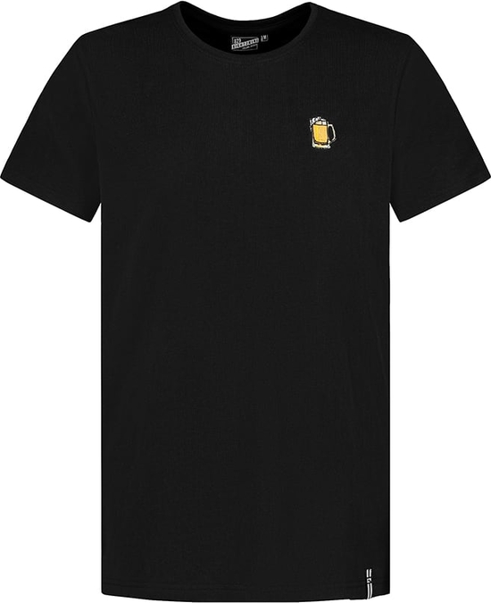 Czarny t-shirt Limango Polska w stylu casual z bawełny