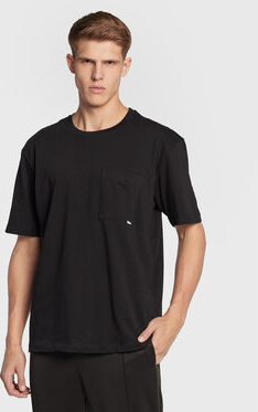 Czarny t-shirt Lindbergh w stylu casual