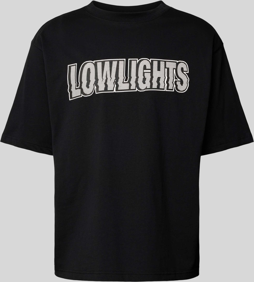 Czarny t-shirt Low Lights Studios z krótkim rękawem z bawełny