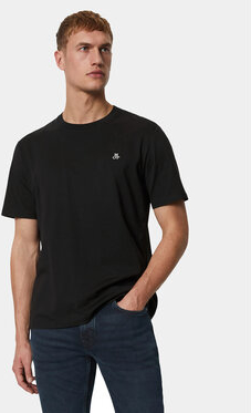 Czarny t-shirt Marc O'Polo w stylu casual z krótkim rękawem