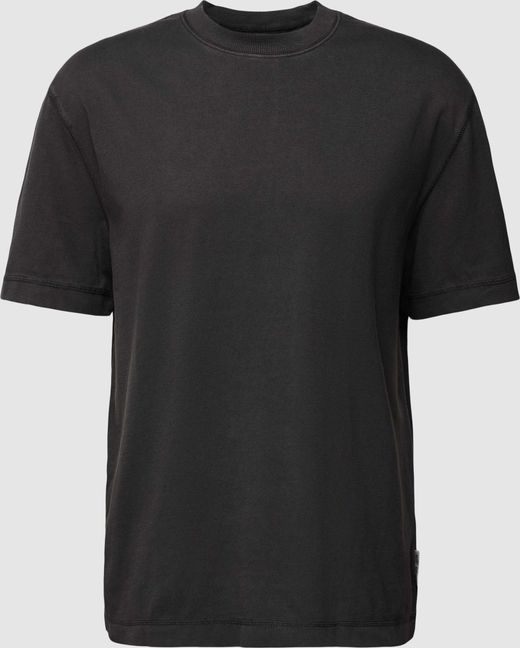 Czarny t-shirt Marc O'Polo z bawełny z krótkim rękawem
