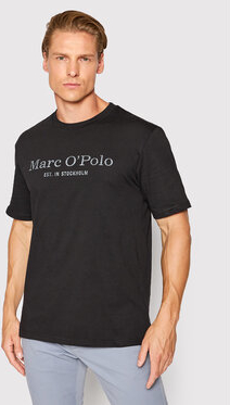 Czarny t-shirt Marc O'Polo z krótkim rękawem