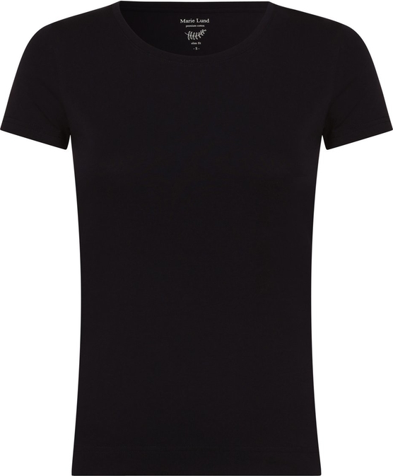 Czarny t-shirt Marie Lund z dżerseju