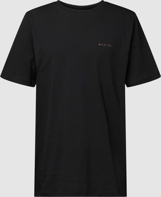 Czarny t-shirt Mazine z bawełny