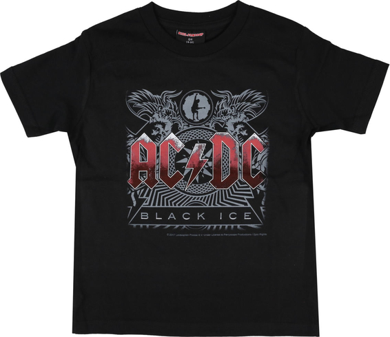 Czarny t-shirt Metal-shop z bawełny z krótkim rękawem w młodzieżowym stylu