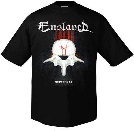 Czarny t-shirt Metal-shop z krótkim rękawem w młodzieżowym stylu z nadrukiem