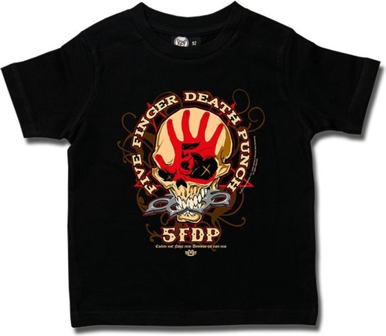 Czarny t-shirt Metal-shop z nadrukiem z bawełny w młodzieżowym stylu