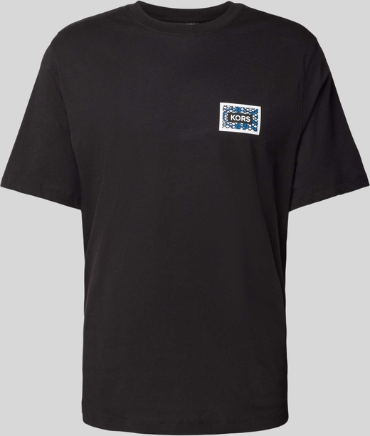 Czarny t-shirt Michael Kors z bawełny z krótkim rękawem