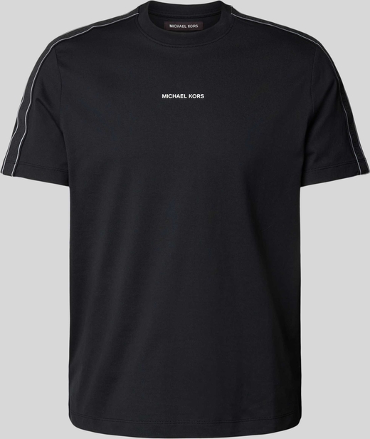 Czarny t-shirt Michael Kors z krótkim rękawem z bawełny