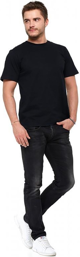 Czarny t-shirt Moraj z bawełny z krótkim rękawem w stylu casual