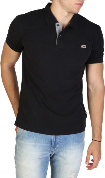 Czarny t-shirt Napapijri z krótkim rękawem