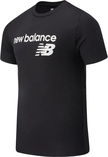 Czarny t-shirt New Balance w sportowym stylu