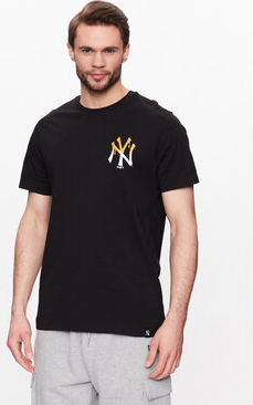 Czarny t-shirt New Era w młodzieżowym stylu