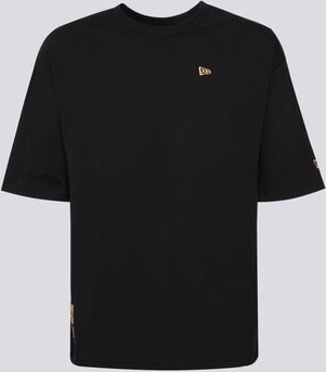 Czarny t-shirt New Era w street stylu z krótkim rękawem