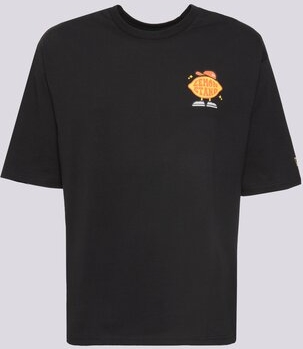 Czarny t-shirt New Era z nadrukiem w street stylu