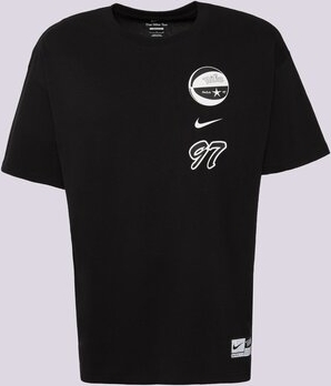 Czarny t-shirt Nike w młodzieżowym stylu z krótkim rękawem