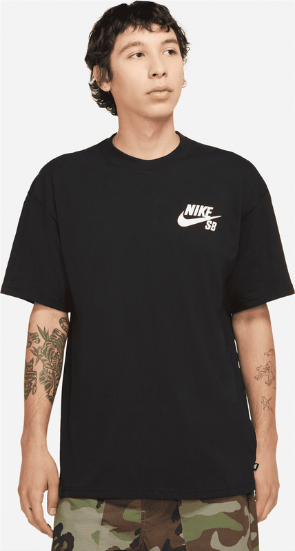 Czarny t-shirt Nike z krótkim rękawem z dżerseju w sportowym stylu