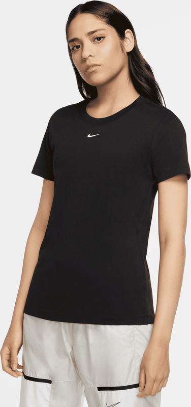 Czarny t-shirt Nike z krótkim rękawem z okrągłym dekoltem