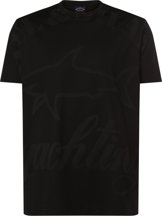 Czarny t-shirt Paul & Shark w stylu casual z krótkim rękawem