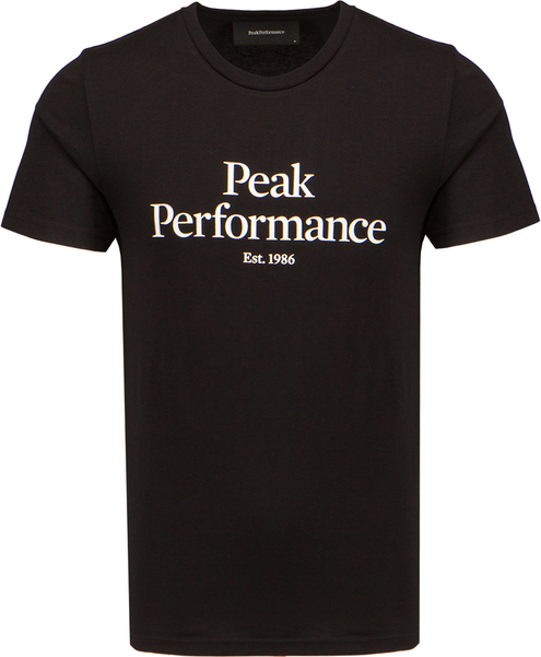 Czarny t-shirt Peak performance w młodzieżowym stylu z krótkim rękawem