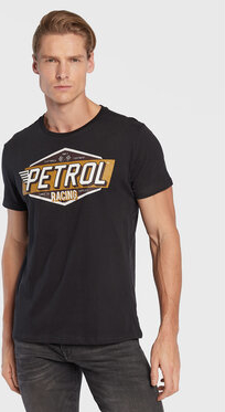 Czarny t-shirt Petrol Industries w młodzieżowym stylu