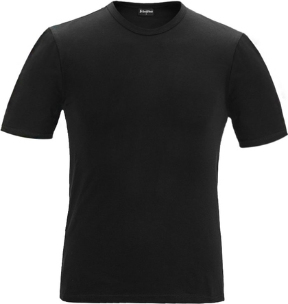 Czarny t-shirt producent niezdefiniowany w sportowym stylu z bawełny