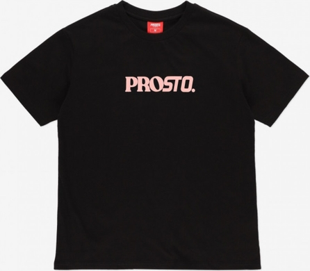 Czarny t-shirt Prosto. w młodzieżowym stylu