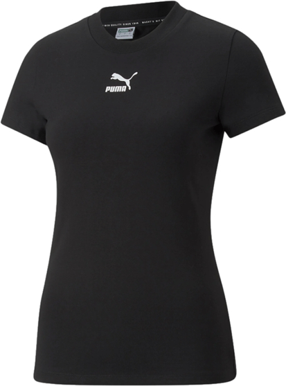 Czarny t-shirt Puma w sportowym stylu z bawełny