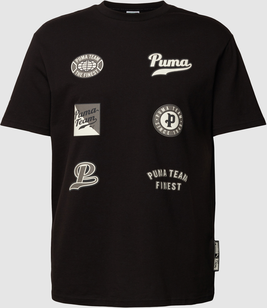 Czarny t-shirt Puma z bawełny