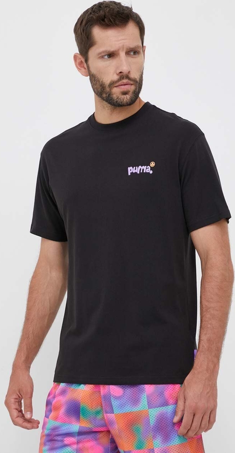 Czarny t-shirt Puma z dzianiny