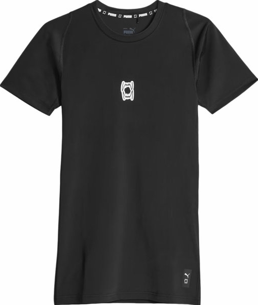 Czarny t-shirt Puma z krótkim rękawem w stylu casual