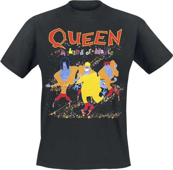 Czarny t-shirt Queen z bawełny