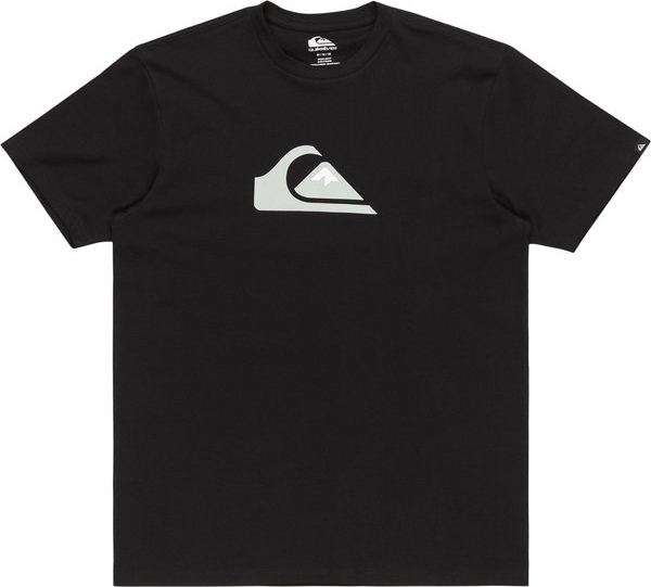 Czarny t-shirt Quiksilver z krótkim rękawem z nadrukiem