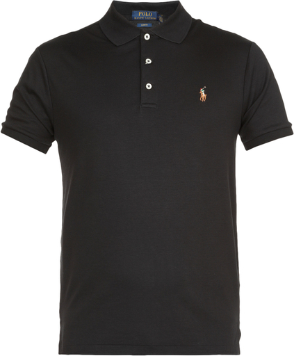 Czarny t-shirt Ralph Lauren w stylu casual z krótkim rękawem