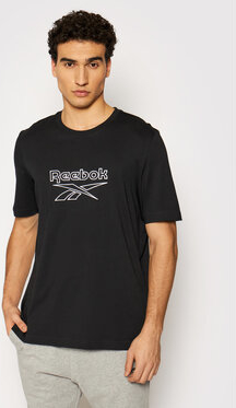 Czarny t-shirt Reebok Classic z krótkim rękawem w młodzieżowym stylu