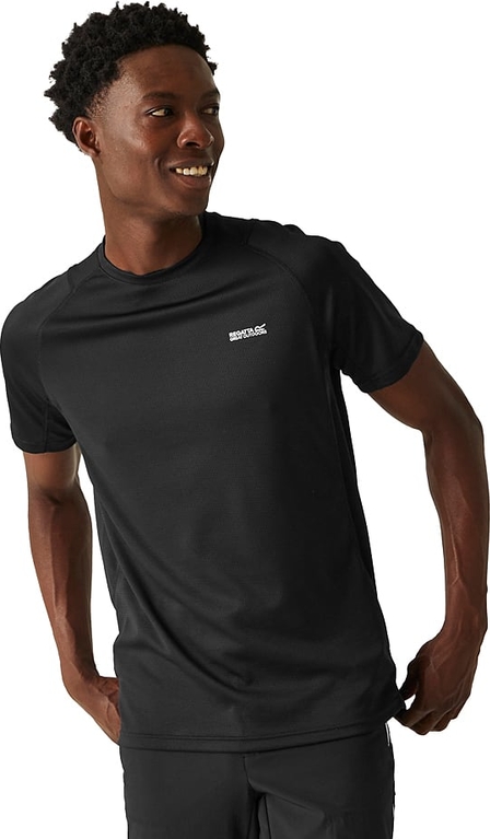 Czarny t-shirt Regatta z krótkim rękawem
