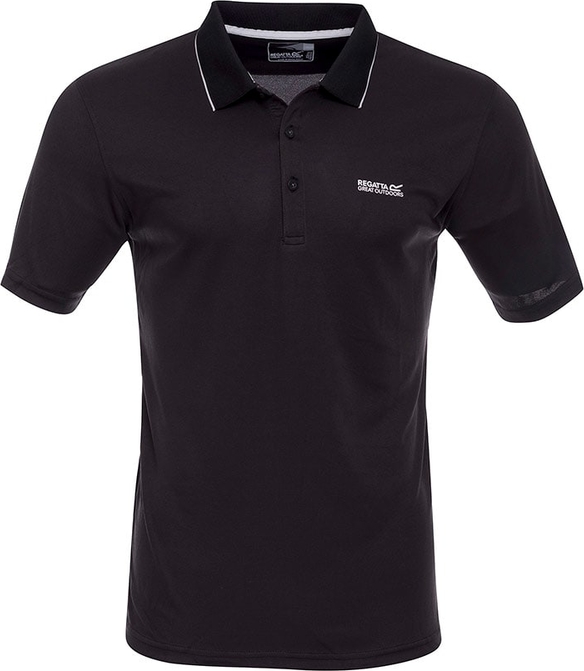 Czarny t-shirt Regatta z krótkim rękawem w stylu casual