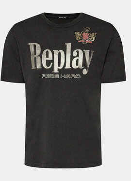 Czarny t-shirt Replay