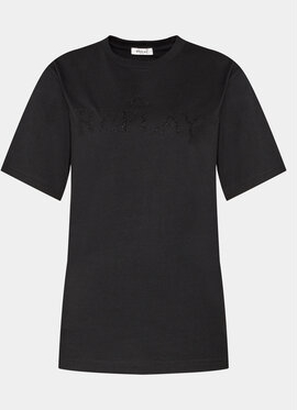 Czarny t-shirt Replay w stylu casual z okrągłym dekoltem