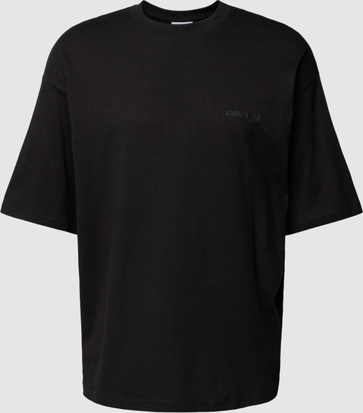 Czarny t-shirt Review w stylu casual