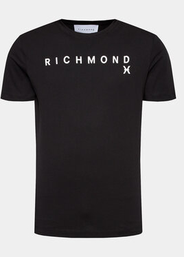 Czarny t-shirt Richmond X w młodzieżowym stylu