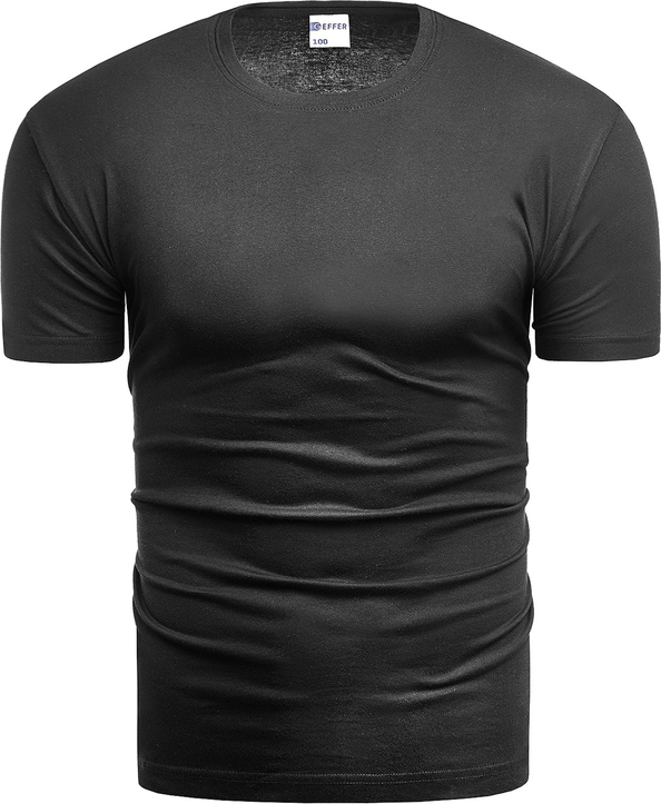 Czarny t-shirt Risardi z krótkim rękawem