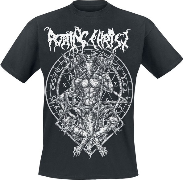 Czarny t-shirt Rotting Christ z krótkim rękawem w młodzieżowym stylu