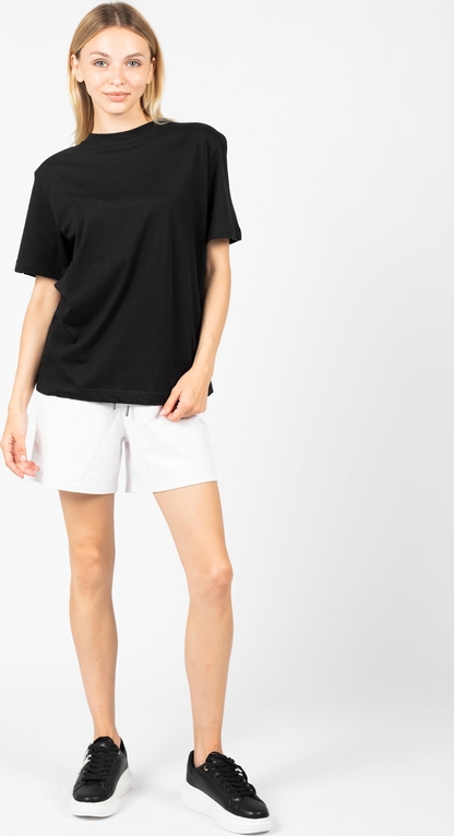 Czarny t-shirt Silvian Heach z bawełny w stylu casual z krótkim rękawem