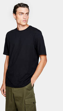 Czarny t-shirt Sisley z krótkim rękawem