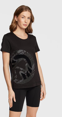 Czarny t-shirt Sportalm z okrągłym dekoltem
