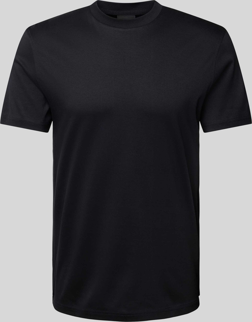 Czarny t-shirt Strellson w stylu casual z bawełny z krótkim rękawem
